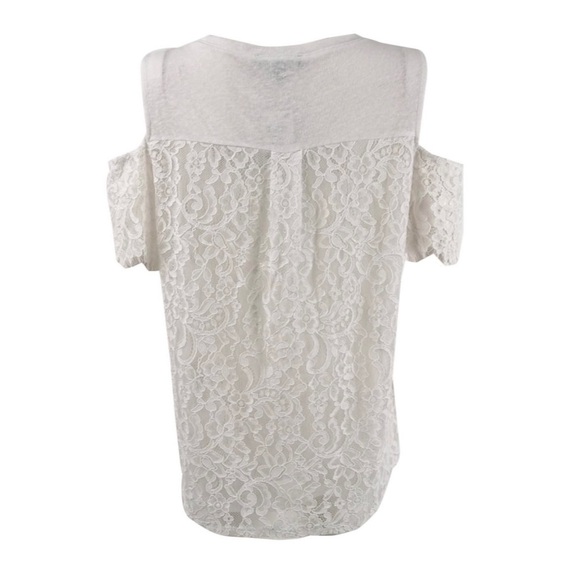 INC  Women's Lace Cold-Shoulder Top - Picture 2 of 2